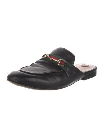 Gucci Web Accent Leather Mules