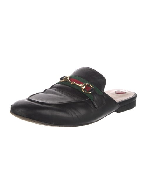 Gucci Web Accent Leather Mules
