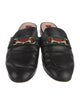 Gucci Web Accent Leather Mules