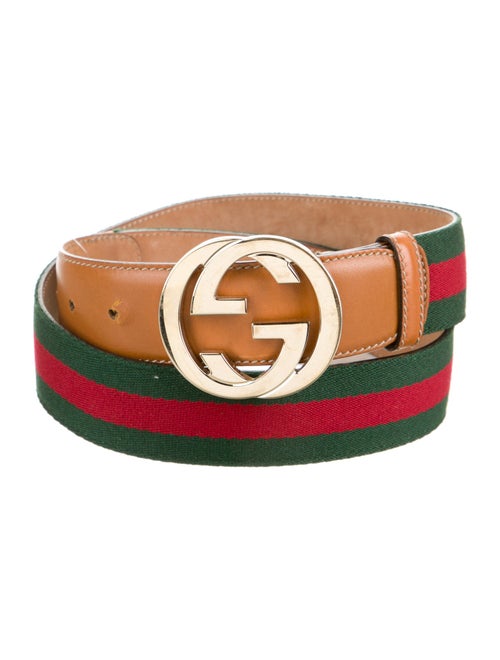 Gucci Web Accent Canvas Belt