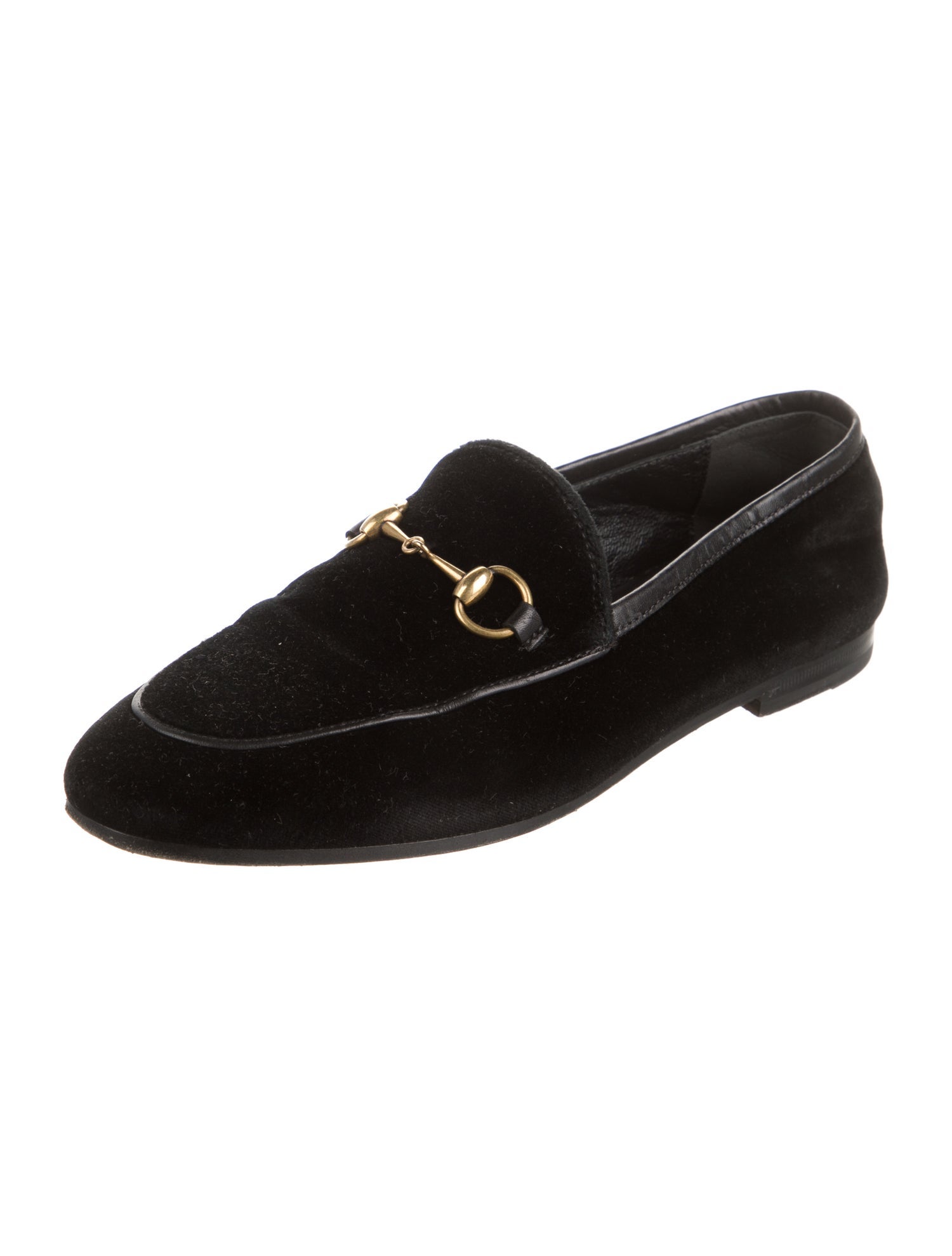 Gucci Horsebit Accent Velvet Loafers