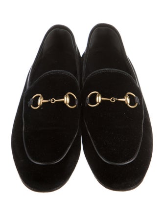 Gucci Horsebit Accent Velvet Loafers