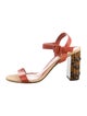 Gucci Bamboo Accent Leather Sandals