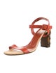 Gucci Bamboo Accent Leather Sandals