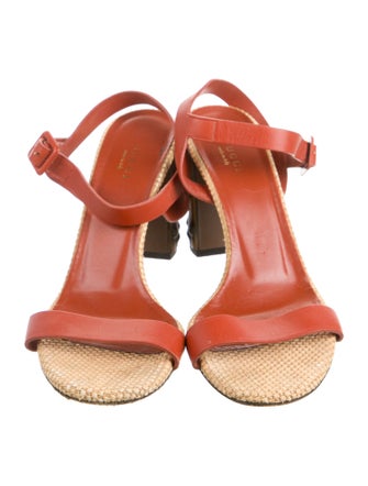 Gucci Bamboo Accent Leather Sandals