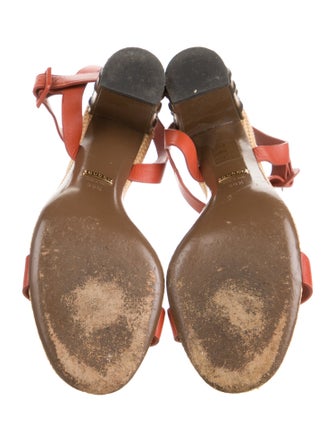 Gucci Bamboo Accent Leather Sandals