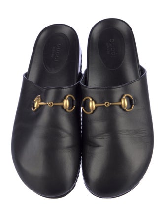 Gucci Horsebit Accent Leather Mules