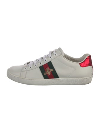 Gucci Web Accent Leather Sneakers