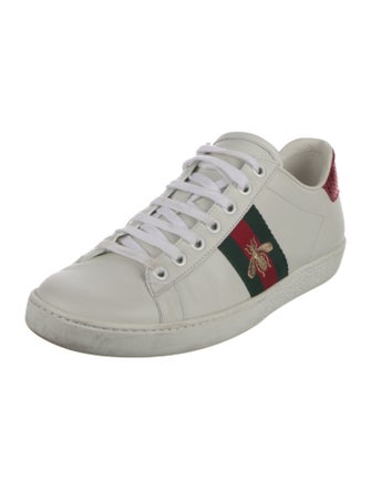 Gucci Web Accent Leather Sneakers