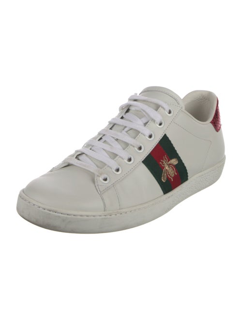 Gucci Web Accent Leather Sneakers