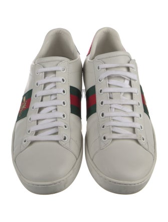 Gucci Web Accent Leather Sneakers