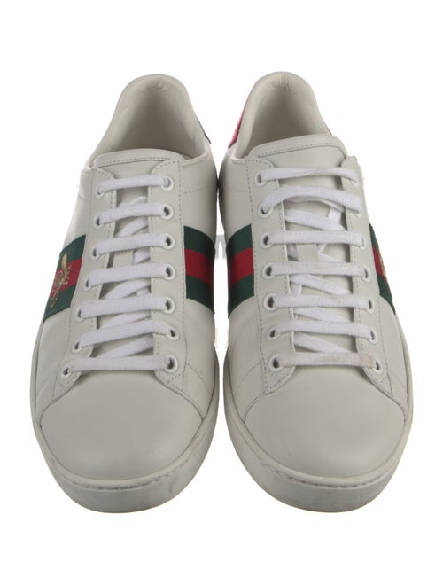 Gucci Web Accent Leather Sneakers