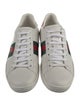 Gucci Web Accent Leather Sneakers