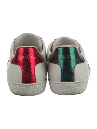 Gucci Web Accent Leather Sneakers