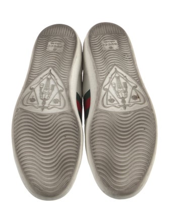 Gucci Web Accent Leather Sneakers