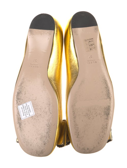 Gucci Spike Accents Leather Flats