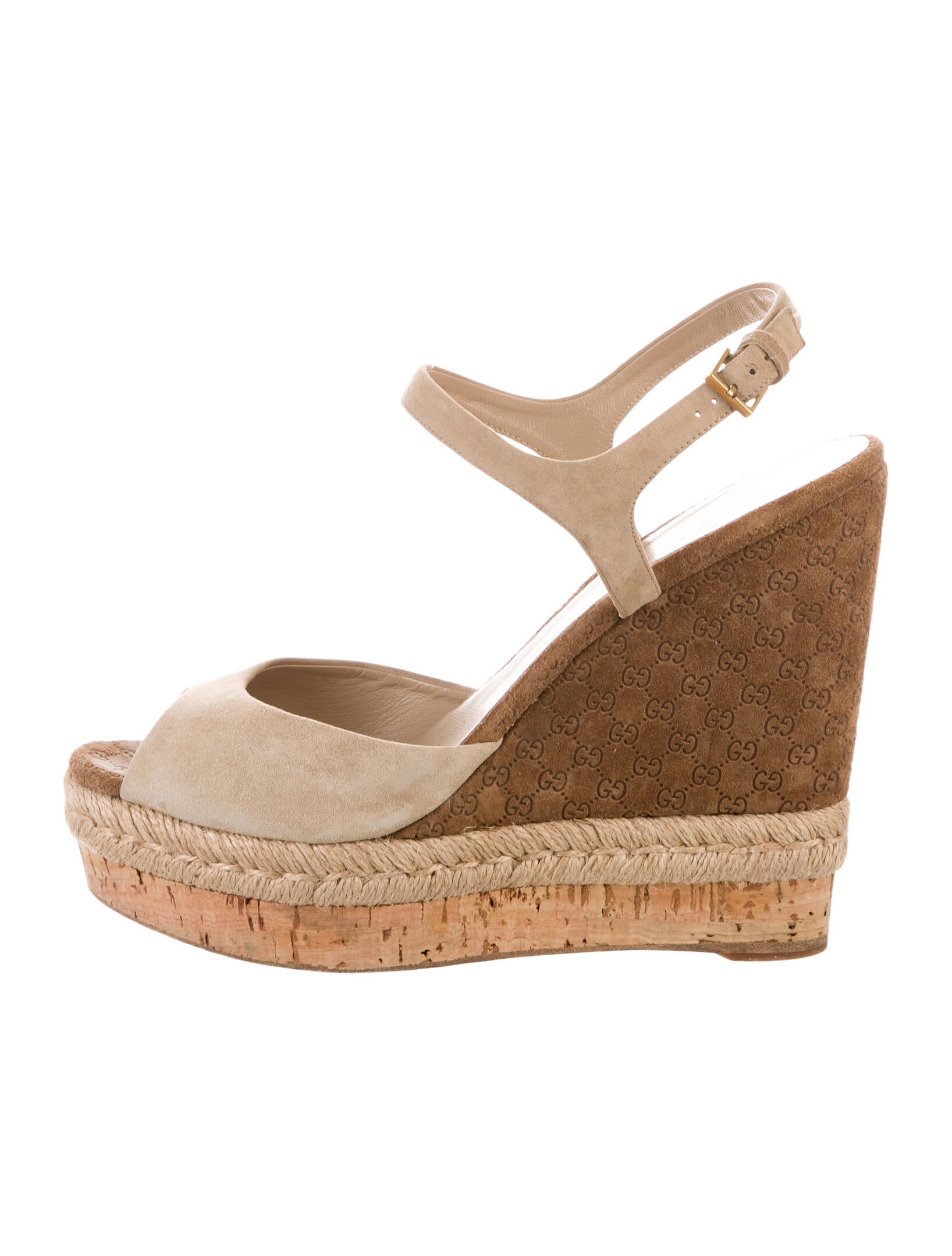 Gucci GG Logo Suede Espadrilles