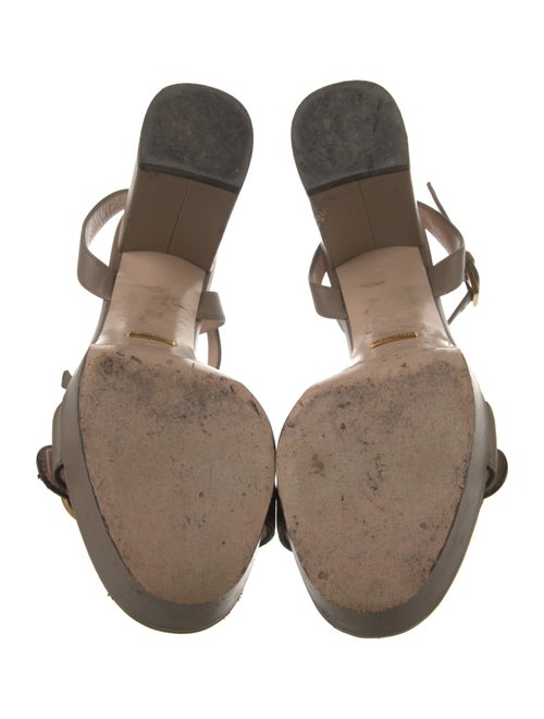 Gucci Double G Logo Leather Sandals