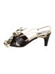 Gucci Leather Colorblock Pattern Slingback Sandals