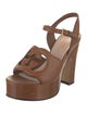 Gucci Interlocking G Logo Leather Sandals