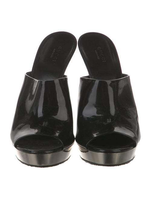 Gucci Hysteria Accent Patent Leather Slides