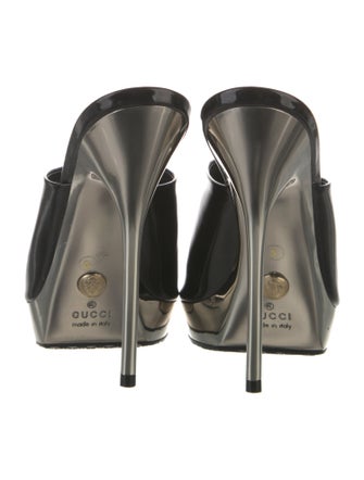 Gucci Hysteria Accent Patent Leather Slides