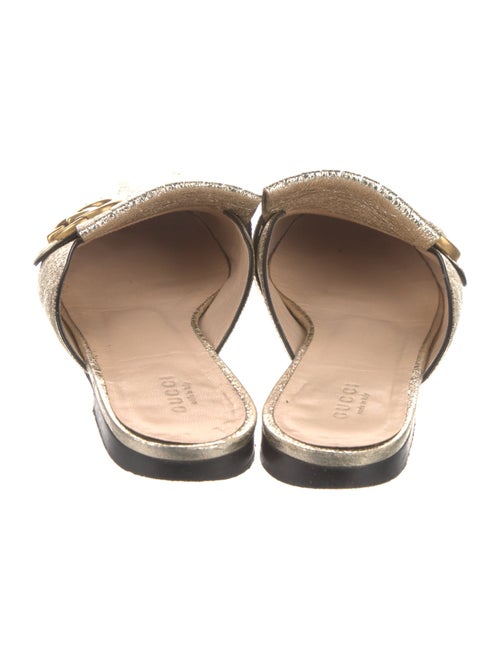 Gucci Double G Logo Leather Mules