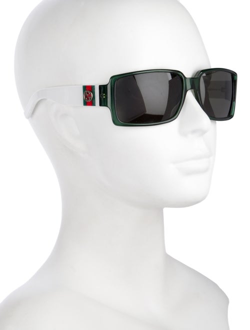 Gucci Web Accent Square Sunglasses