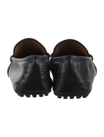 Gucci Sylvie Web Accent Leather Drivers