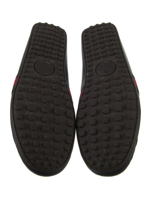 Gucci Sylvie Web Accent Leather Drivers