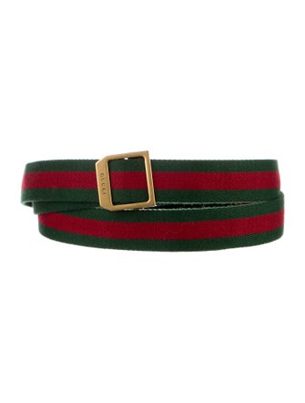 Gucci Web Accent Canvas Belt