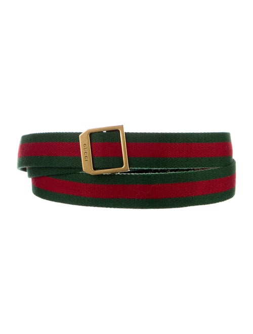 Gucci Web Accent Canvas Belt