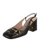 Gucci Horsebit Accent Leather Slingback Pumps