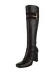 Gucci Hasler Horsebit Accent Leather Riding Boots