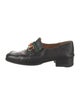 Gucci Web Accent Leather Loafers