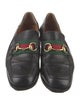 Gucci Web Accent Leather Loafers