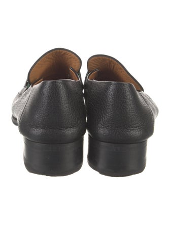 Gucci Web Accent Leather Loafers