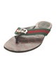 Gucci GG Logo Leather Slides