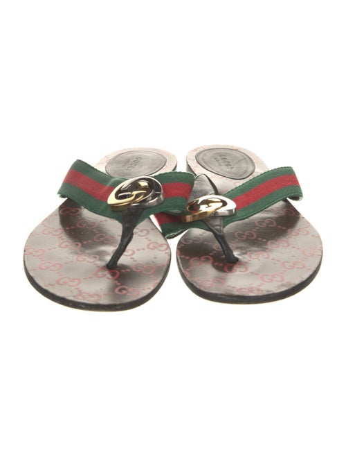 Gucci GG Logo Leather Slides