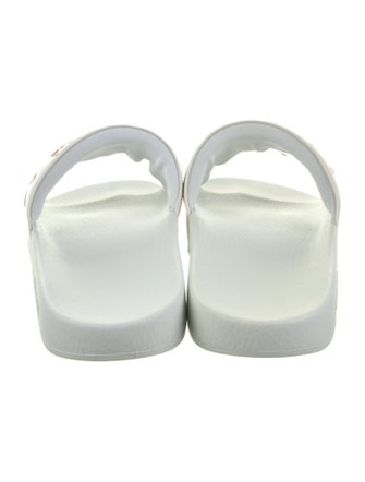 Gucci Leather Graphic Print Slides