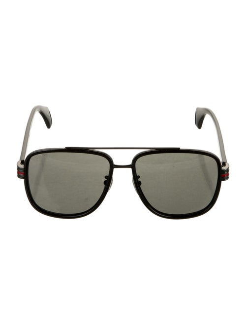 Gucci Web Accent Square Sunglasses