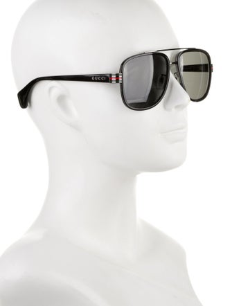 Gucci Web Accent Square Sunglasses