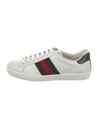 Gucci Leather Colorblock Pattern Sneakers