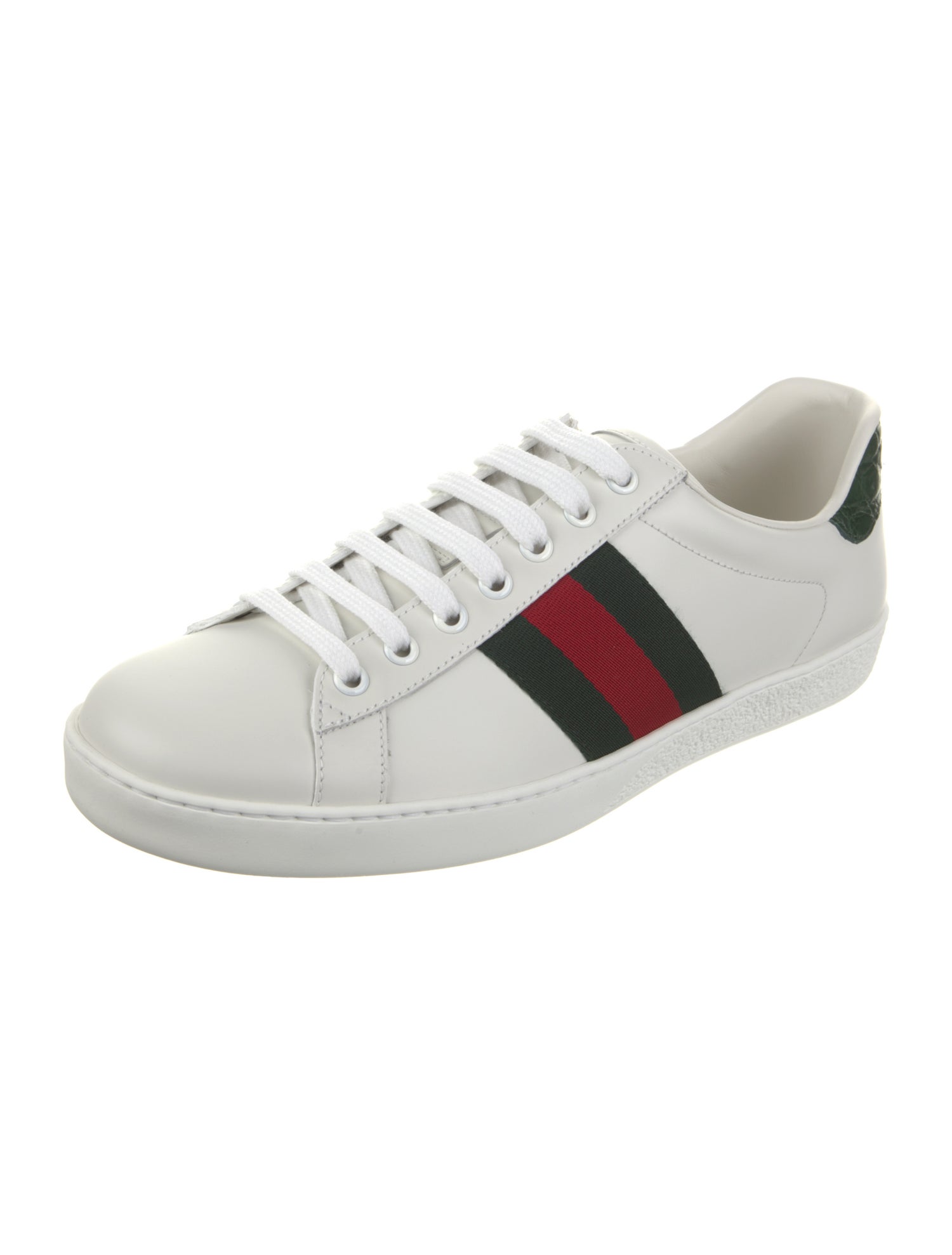 Gucci Leather Colorblock Pattern Sneakers