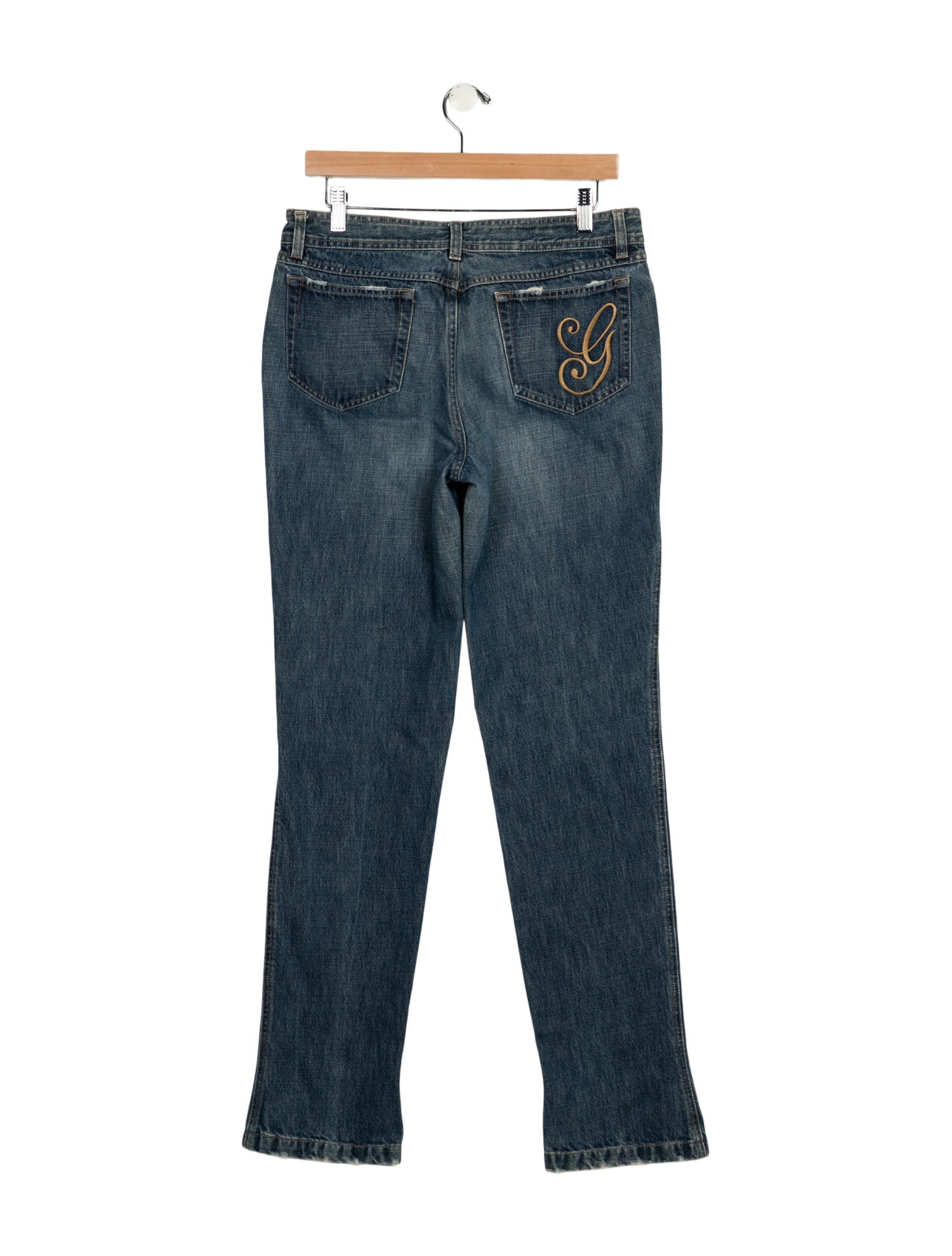 Gucci Mid-Rise Straight Leg Jeans