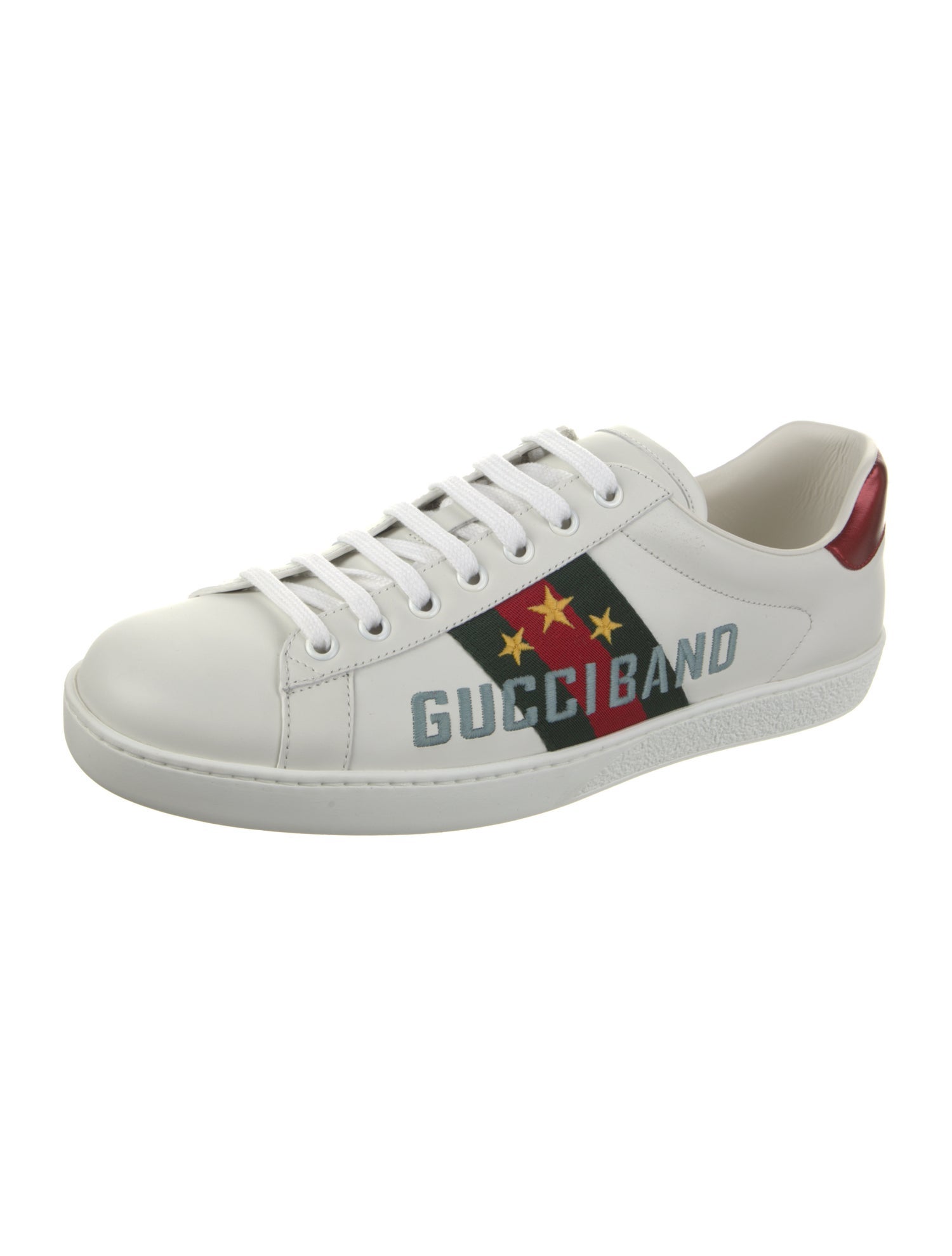Gucci Leather Striped Sneakers