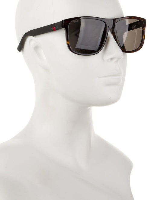 Gucci Web Accent Square Sunglasses