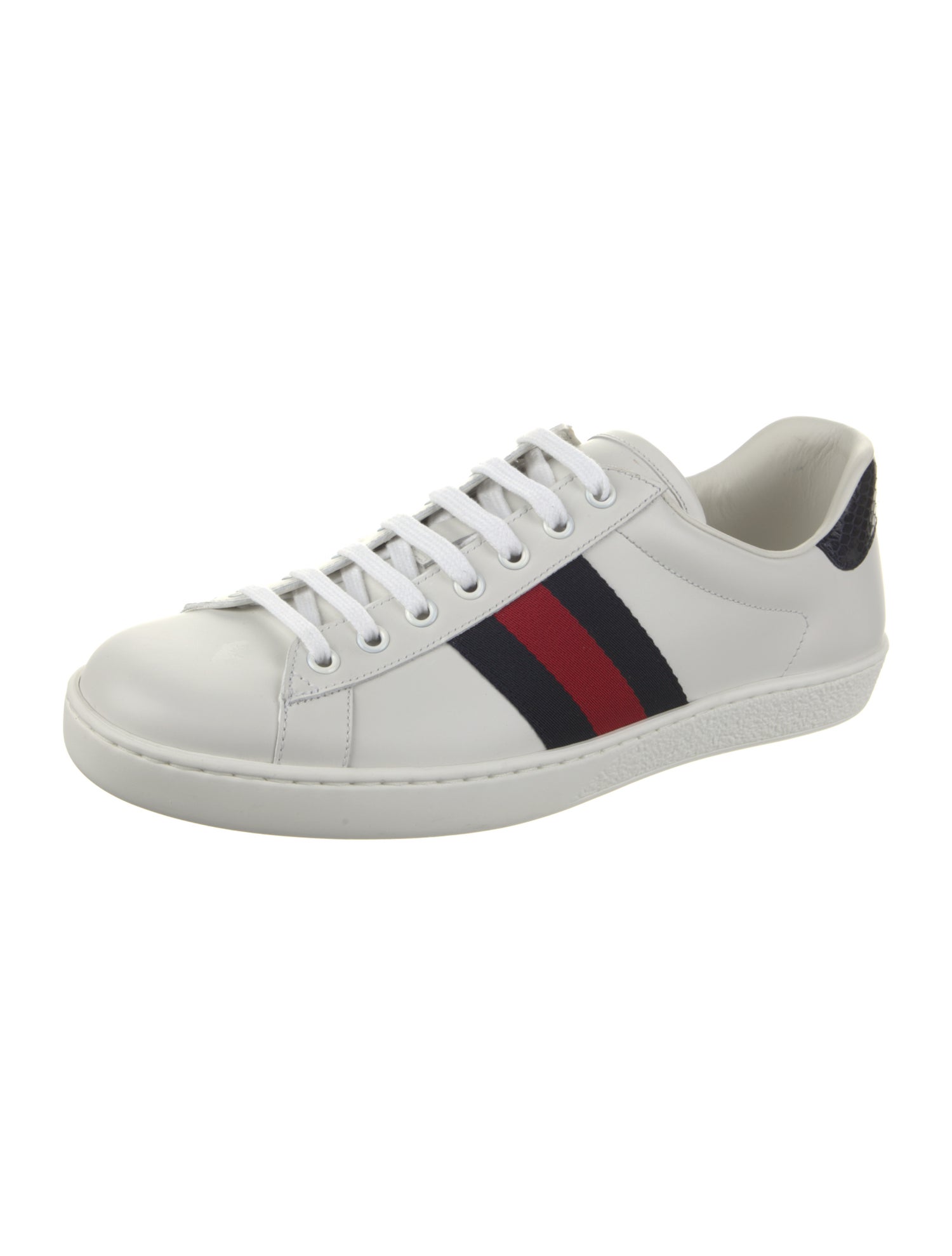 Gucci Leather Colorblock Pattern Sneakers