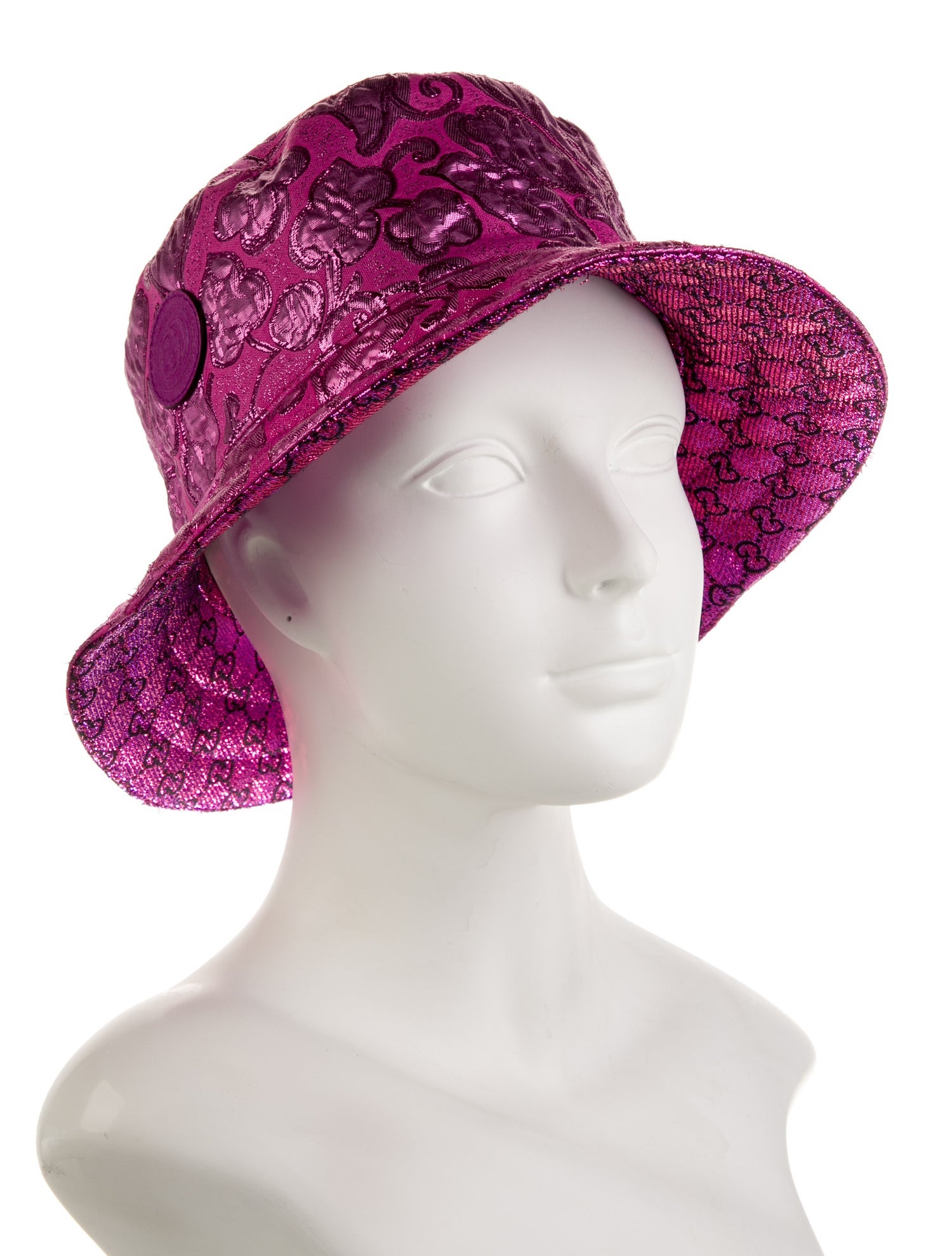 Gucci Metallic Patterned Bucket Hat w/Tags