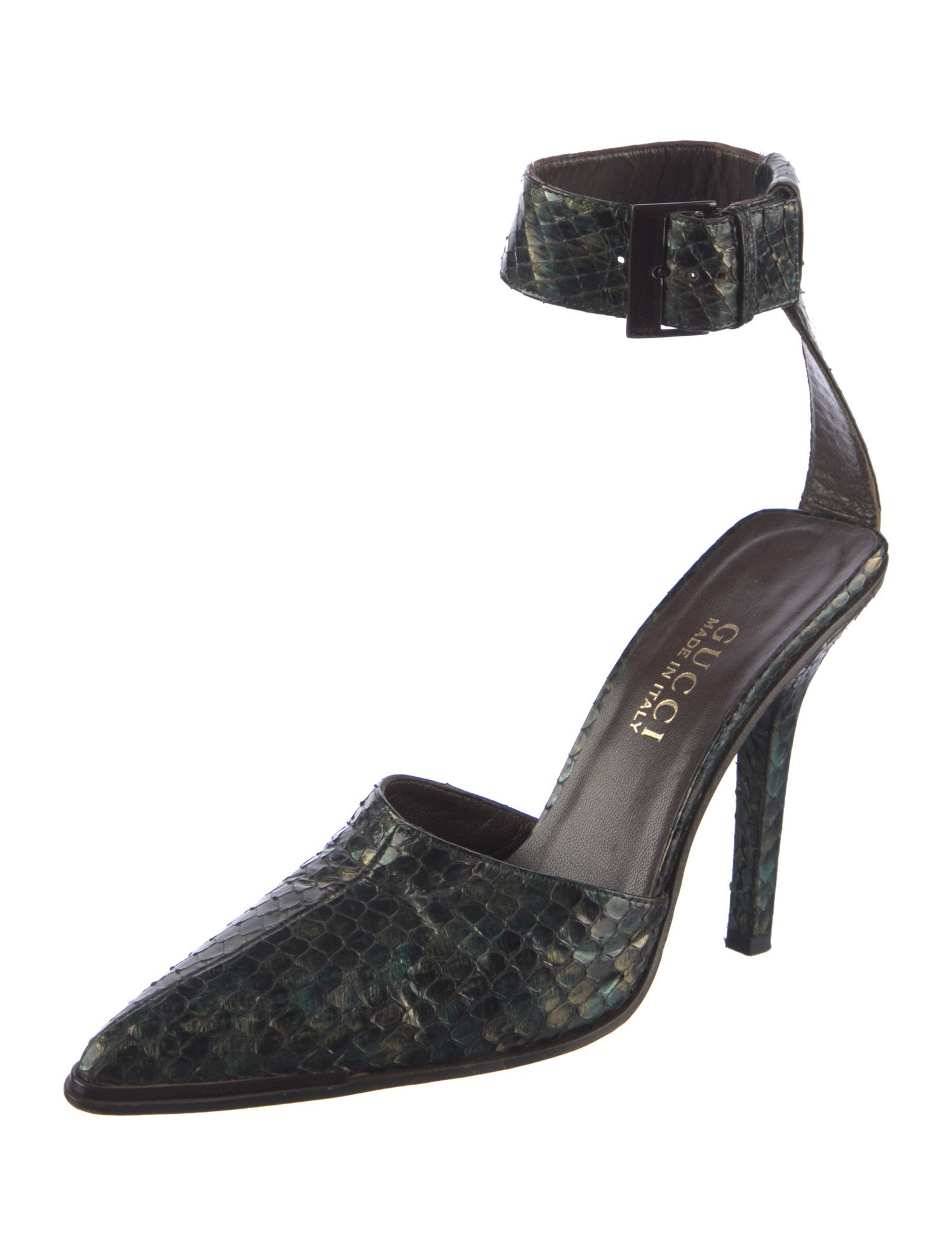 Gucci Snakeskin D'Orsay Pumps